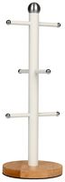 SWKA17510WHTN - Nordic Mug Tree with Bamboo Base, White