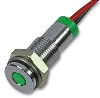 Q6F7CXXG12E - LED Indicator 6mm Flush Green 12V