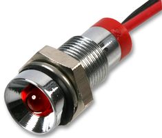 Q6R7CXXR12E - LED Indicator 6mm Recessed Red 12V