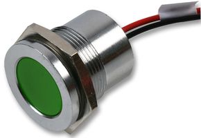 Q22F5CXXG24E - LED Indicator 22mm Flush Green 24V