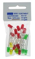 S050 - LEDs, 5mm, Red / Green / Yellow, 18 Pack