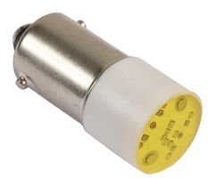 BA9LED5B - BA9 2 Chip LED Indicator Bulb, 24V Amber
