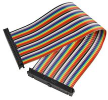 PSG-40FFRBW-200 - 40 Way IDC Socket to Socket GPIO Rainbow Ribbon Cable - 200mm