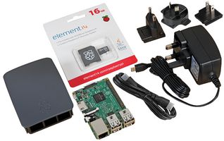 RPI3-MODB HDMIOSK-BLK - Raspberry Pi 3 Official Starter Kit with HDMI, Black