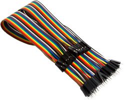 WPA414 - 40 Way Flat Cable Male to Female Jumper Wires, 300mm