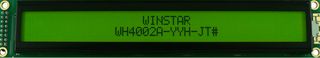 WH4002A-YYH-JT - LCD Display Module, 40x2, Yellow / Green, STN, Positive, Transflective