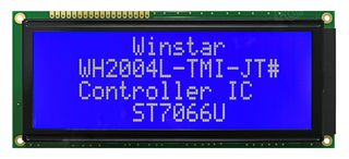 WH2004L-TMI-JT - LCD Display Module, 20x4, Blue / White, STN, Negative, Transflective