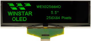 WEX025664DGPP3N00000 - OLED Graphic Display Module, 256x64, Green, Passive Matrix