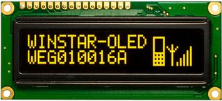 WEG010016ALPP5N00000 - OLED Graphic Display Module, 100x16, 2.4", Yellow