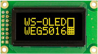 WEG005016ALPP5N00000 - OLED Graphic Display Module, 50x16, 1.26", Yellow