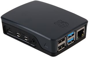 PI4B_CASE_BLK/GRY - Official Raspberry Pi 4 Case, Black and Grey