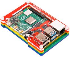PIM465 - Pibow Coupe 4 Case for Raspberry Pi 4 B, Rainbow