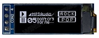 WEA012832FWPP3N00000 - OLED Graphic Display Module, 128 x 32, 3V, Passive Matrix, White