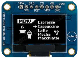 WEA012864DWPP3N00001 - OLED Graphic Display Module, 128 x 64, 3V, Passive Matrix, White