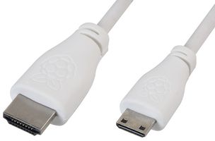 SC0051 - Raspberry Pi Zero 2 Mini HDMI to HDMI Lead, 1m White