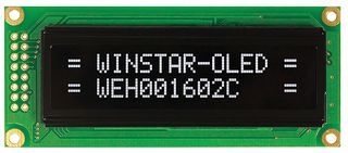 WEH001602CWPP5N00100 - OLED Display Module, 16 x 2, White on Black