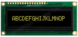 WEH001601BLPP5N00000 - OLED Display Character Module, 16 x 1, Yellow On Black