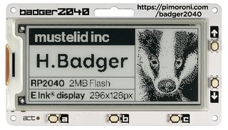 PIM610 - Badger 2040 Programmable eInk Display and Accessory Pack