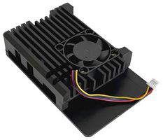 RPI5C03B1 - Raspberry Pi 5 Aluminium Armour Case with Fan, Black