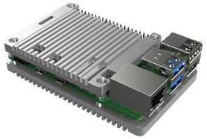 RP5-OS - Raspberry Pi 5 CoolingPro Passive Cooling CNC Open Case, Silver