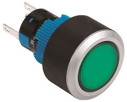 AB-PB-1072 - LED Panel Mount Mount Indicator Light, Green, 12V, 22mm