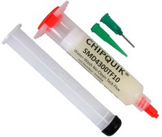 SMD4300TF10 - Water-Washable, No-Clean Tack Flux Syringe with Plunger & Tip, 10cc