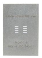 PA0001-S - SOIC-8 Stainless Steel Stencil - 1.27mm Pitch, 200mm Body