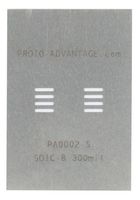 PA0002-S - SOIC-8 Stainless Steel Stencil - 1.27mm Pitch, 300mm Body