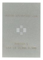 PA0103-S - LGA-16 Stainless Steel Stencil 0.5mm Pitch, 3.0 x 3.0 Body