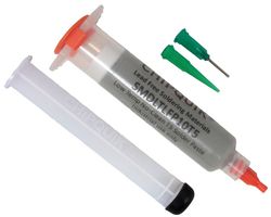 SMDLTLFP10T5 - No-Clean Lead-Free Low Temperature Solder Paste Syringe with Plunger & Tip, Sn42/Bi57.6/Ag0.4, T5 Mesh, 10cc