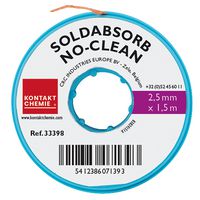 33398 - 2.5mm x 1.5m Soldabsorb No-Clean Desoldering Copper Braid