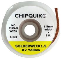 SOLDERWICK1.5 - No Clean Solder Wick, 1.5mm, 1.52m, Yellow