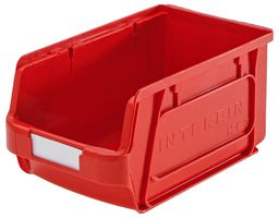 HC3/RED - High Capacity Plastic Storage Bin, Red Large - 130mm x 150mm x 253mm