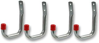 ST8001D - 70mm Light-Duty Storage Hooks with PVC Tips, 4 Pack