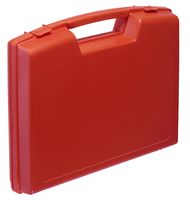 17025.096 - Red Plastic Briefcase Storage Case - 48mm x 240mm x 205mm
