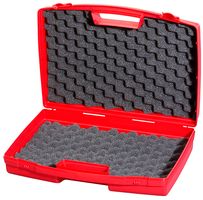 17038N.096.GPB - Red Polypropylene Briefcase Storage Case with Foam Insert - 103mm x 300mm x 395mm