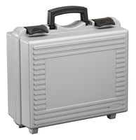 17034H160.005.GPB - Silver / Grey Polypropylene Briefcase Storage Case with Foam Insert - 160mm x 340mm x 298mm