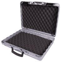 17043H122.005.GPB - Silver / Grey Polypropylene Briefcase Storage Case with Foam - 122mm x 425mm x 342mm