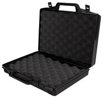 K45.079.GPB - Black Polypropylene Briefcase Storage Case with Foam Insert - 78mm x 327mm x 264mm