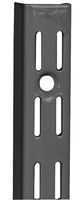 ZZSLU0198B - 1980mm Wall Mounted Double-Slot Shelving Upright, Black