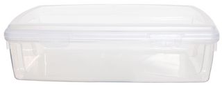 S061370 - 3L Clear Hinged Allstore Storage Box - 80mm x 200mm x 290mm