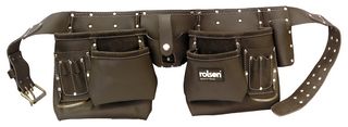 68885 - Oil Tan Double Pouch Leather Tool Belt