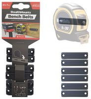 BB-BLK-6 - Bench Belt Tool Storage Holders - Black, 6 Pack
