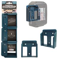 BM-MK18-BLU-6 - Battery Storage Mounts for Makita 18V LXT Power Tool Batteries - Blue, 6 Pack