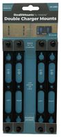 CMC-MK-B - Power Tool Battery Double Charger Storage Mounts for Makita DC18RD - Black, 2 Pairs
