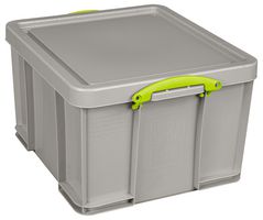 42RDG - 42L Grey Recycled Multi-Use Storage Box with Lid - 310mm x 440mm x 520mm