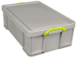 50RDG - 50L Grey Recycled Multi-Use Storage Box with Lid - 230mm x 440mm x 710mm