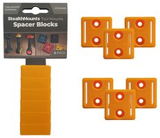 TMSPACE-YLW-6 - Tool Storage Mount Spacer Blocks for  DeWalt 18V & 54V FlexVolt Power Tool Batteries