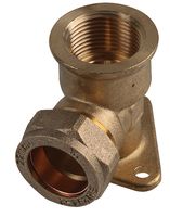 21042327 - 15mm x 1/2" Brass Wall Plate Elbow Fitting