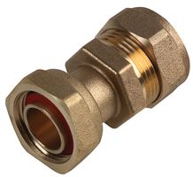 21065223 - 15mm x 1/2" Brass Straight Compression Tap Connector